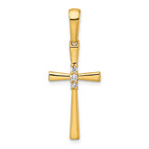 14K 1/15ct. Diamond Cross Pendant