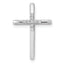10K White Gold .03ct. Diamond Cross Chain Slide