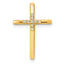 10K .03ct. Diamond Cross Chain Slide