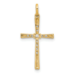 10K 1/10ct. Diamond Cross Pendant
