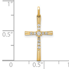 10K 1/10ct. Diamond Cross Pendant