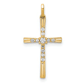 10K 1/10ct. Diamond Cross Pendant