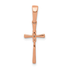 10k Rose Gold .03ct. Diamond Cross Pendant