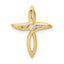 10K AA Diamond Cross Pendant