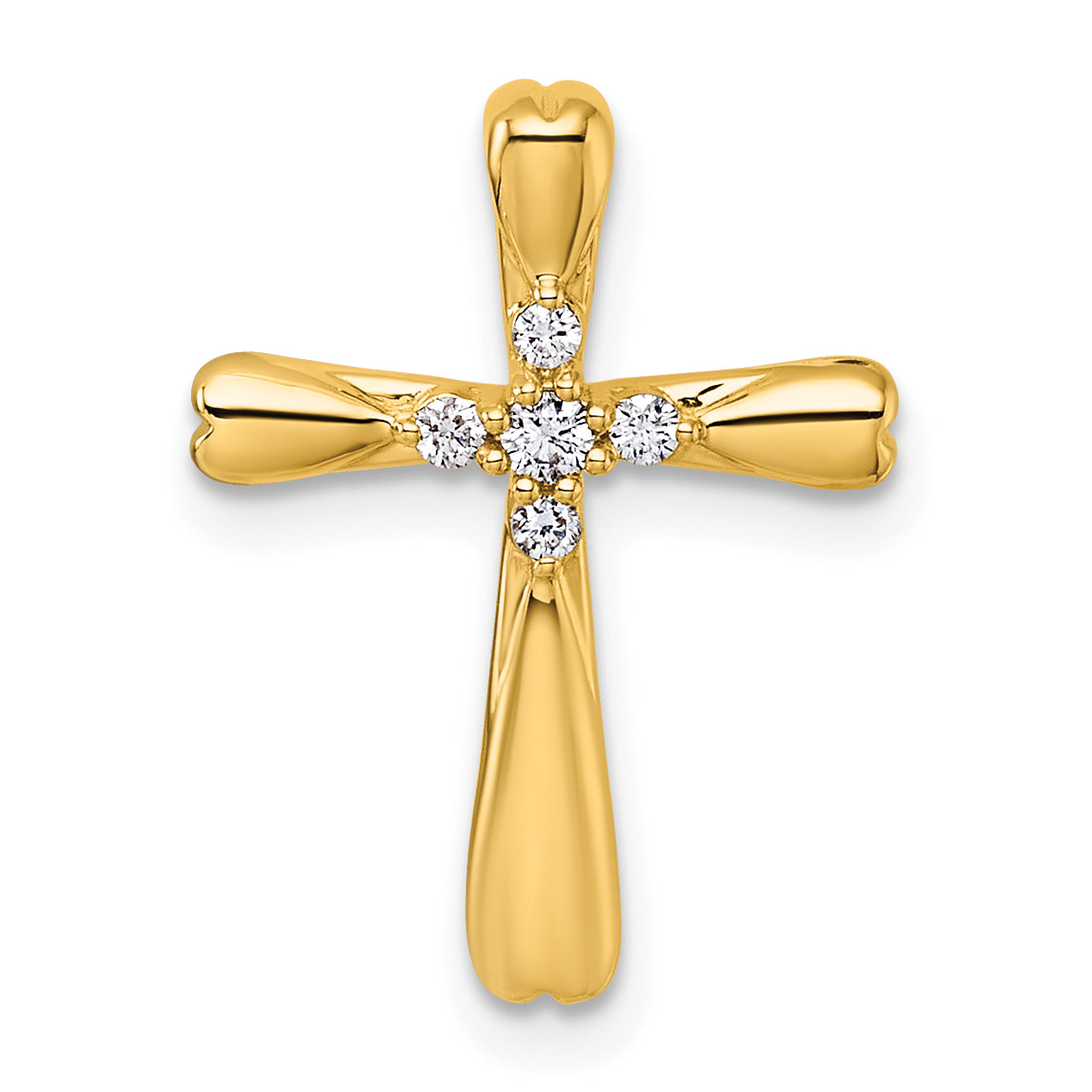 14k Diamond Cross Slide Pendant