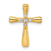 14k Diamond Cross Slide Pendant