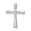 14k White Gold 1/10 carat Lab Grown Diamond VS/SI+ G+ Complete Cross Chain Slide Pendant