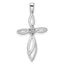 10K White Gold Cross Pendant Mounting (No Stone Included)