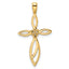 10K Cross Pendant Mounting (No Stone Included)