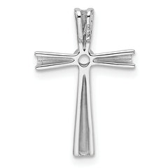 10K White Gold Cross Chain Slide Mounting