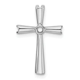 10K White Gold Cross Chain Slide Mounting