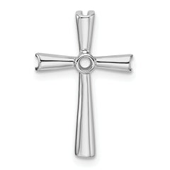 10K White Gold Cross Chain Slide Mounting
