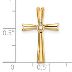 10K Cross Pendant Mounting (No Stone Included)