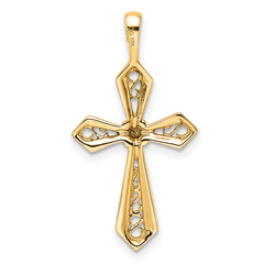 10K Passion Cross Pendant Mounting (No Stone Included)