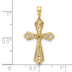 10K Passion Cross Pendant Mounting (No Stone Included)