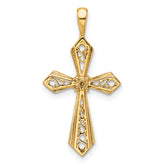 10K Passion Cross Pendant Mounting (No Stone Included)