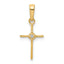 10K Small .01ct. Diamond Cross Pendant