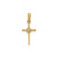 Diamond Cross Pendant in 14K Yellow Gold (.03 ct. tw.) - Sophia Jewelers