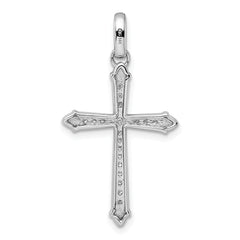 14k White Gold 1/5ct. Diamond Cross Pendant