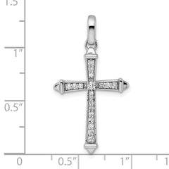 14k White Gold 1/5ct. Diamond Cross Pendant
