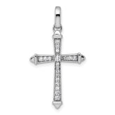 14k White Gold 1/5ct. Diamond Cross Pendant