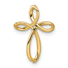 14k Diamond Cross Chain Slide