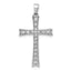 Diamond Cross Pendant in 10K White Gold, 15mm (1/5 ct. tw.) - Sophia Jewelers