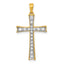 Diamond Cross Pendant in 10K Yellow Gold, 29mm (1/5 ct. tw.) - Sophia Jewelers
