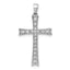 Lab-Grown Diamond Cross Pendant in 14K White Gold, 29mm (1/5 ct. tw.) - Sophia Jewelers