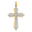 Diamond Cross Pendant in 10K Yellow Gold, 16.5mm (0.03 ct. tw.) - Sophia Jewelers