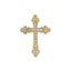 Diamond Budded Cross Chain Slide in 14K Yellow Gold (1/5 ct. tw.) - Sophia Jewelers