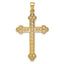 Diamond Cross Pendant in 14K Yellow Gold, 40mm (1/4 ct. tw.) - Sophia Jewelers