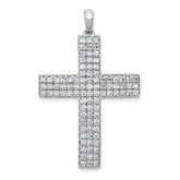 14k White Gold 1 carat Lab Grown Diamond VS/SI+ G+ Complete Latin Cross Pendant