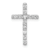 14k White Gold 1/4 carat Lab Grown Diamond VS/SI+ G+ Complete Cross Chain Slide Pendant