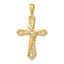 Diamond Cross Pendant in 10K Yellow Gold, 32mm (1/20 ct. tw.) - Sophia Jewelers
