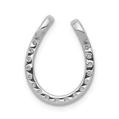 14k White Gold 1/3 carat Diamond Horseshoe Chain Slide