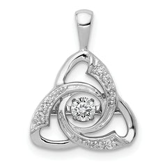 14k White Gold 1/5 carat Lab Grown Diamond VS+ F+ Complete Vibrant Celtic Pendant