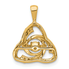 14k 1/5 carat Lab Grown Diamond VS+ F+ Complete Vibrant Celtic Pendant