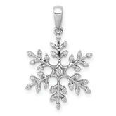 14k White Gold 1/6 carat Lab Grown Diamond VS/SI+ G+ Complete Snowflake Pendant