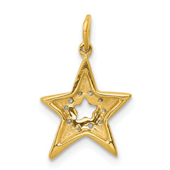 14k 1/20 carat Diamond Star Charm