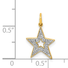14k 1/20 carat Diamond Star Charm