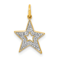 14k 1/20 carat Diamond Star Charm