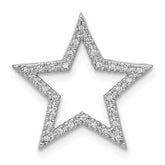 14k White Gold 1/10 carat Diamond Star Chain Slide