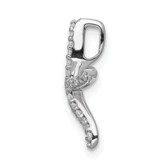 14k White Gold 1/8 carat Diamond Starfish Chain Slide
