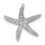 14k White Gold 1/4 carat Lab Grown Diamond VS/SI+ G+ Complete Starfish Chain Slide Pendant