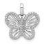 14k White Gold 1/5 carat Lab Grown Diamond VS/SI+ G+ Complete Buttlerfly Pendant