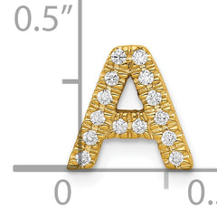 10K Diamond Letter A Initial Charm