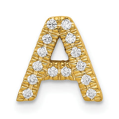 10K Diamond Letter A Initial Charm