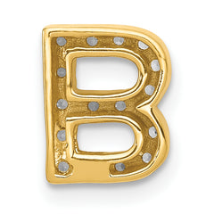 10K Diamond Letter B Initial Charm