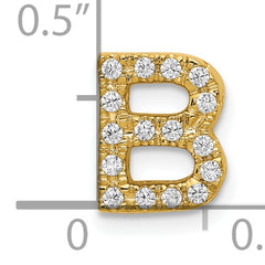 10K Diamond Letter B Initial Charm